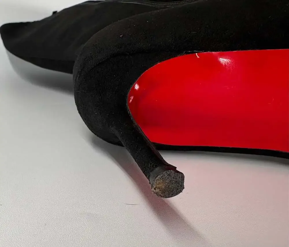 Christian Louboutin Miss Z Botta Black Suede Boots 42